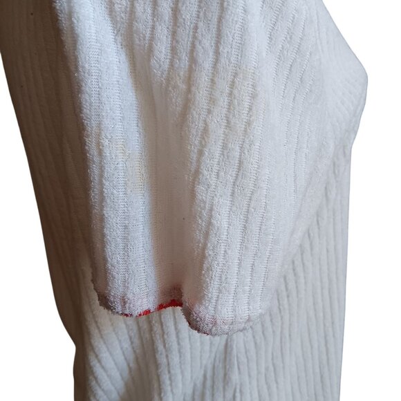 Vintage Women's Medium 80's Top Ribbed Terrycloth Tennis Girl Granny Cottagecore - Picture 5 of 7